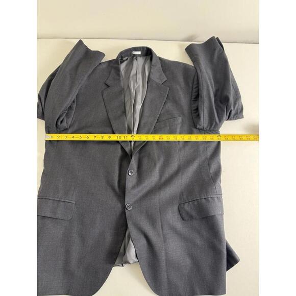 Peter Millar 2 Piece Wool Suit Mens Jacket 48R Pants 42x28 Gray - Picture 4 of 9